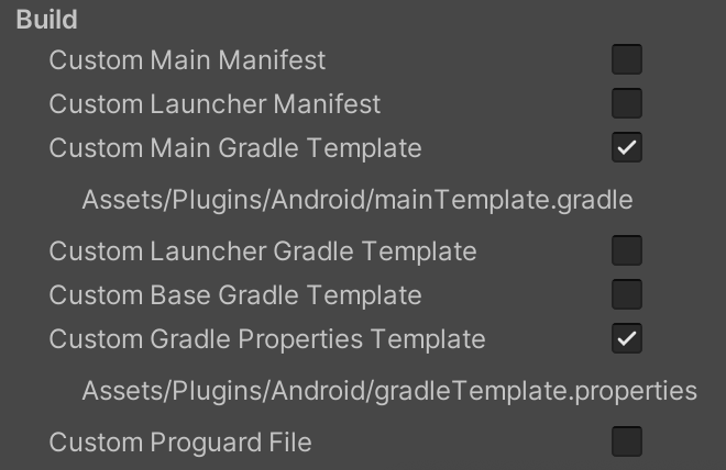 Enable Custom Gradle Templates