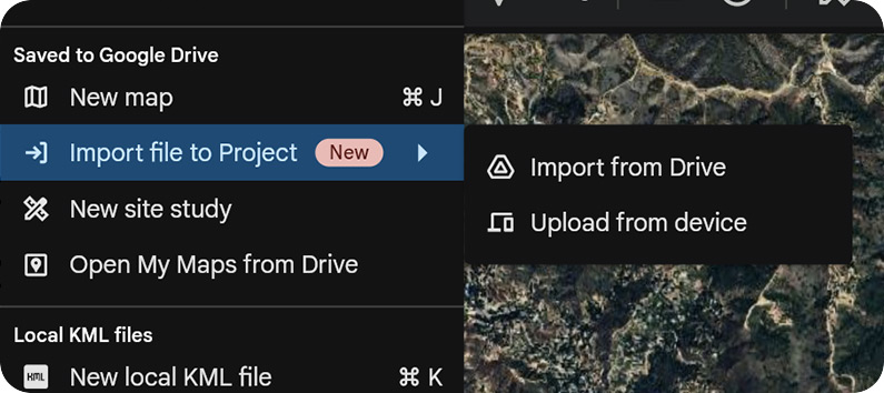 Import KML or KMZ (optional)