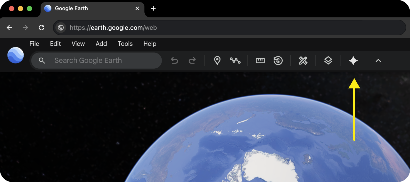 Google Earth homepage