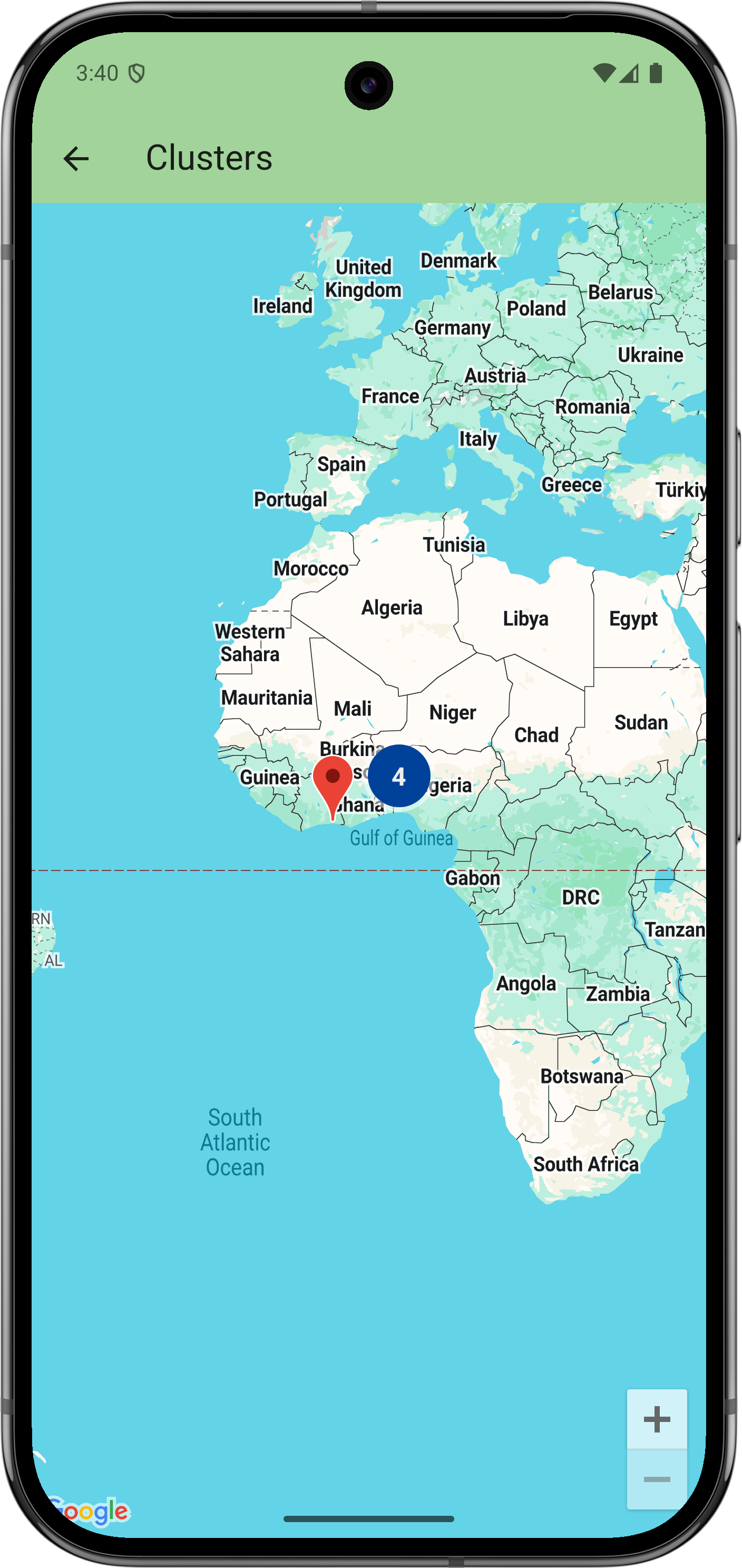 Image of Cluster markers.